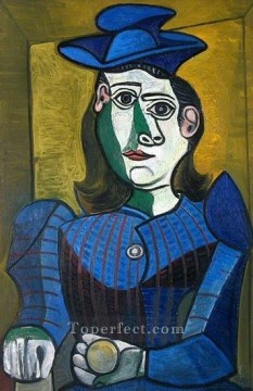 Pablo Picasso Painting - Busto de mujer con sombrero 2 1962 Pablo Picasso